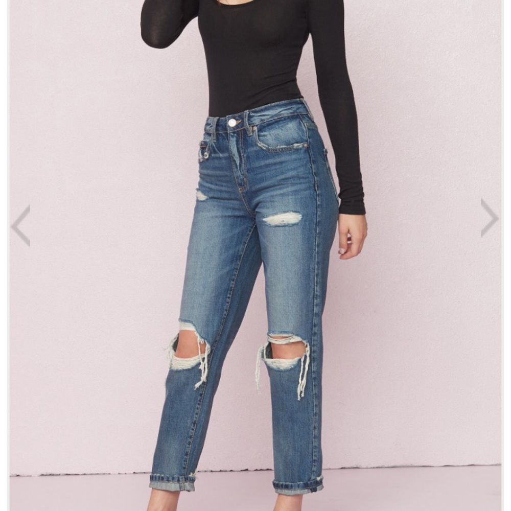 Brand new ripped mom jeans